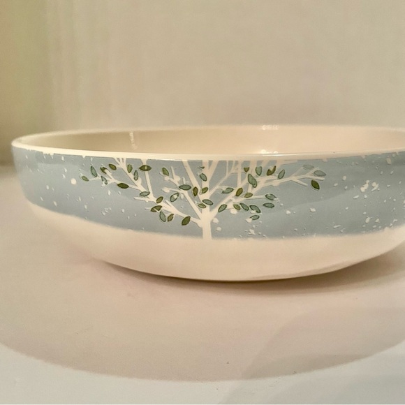 Pier 1  Xmas Village Scenes 8” Bowls Toy Store Christmas Ironstone Set of 2 - Picture 4 of 9